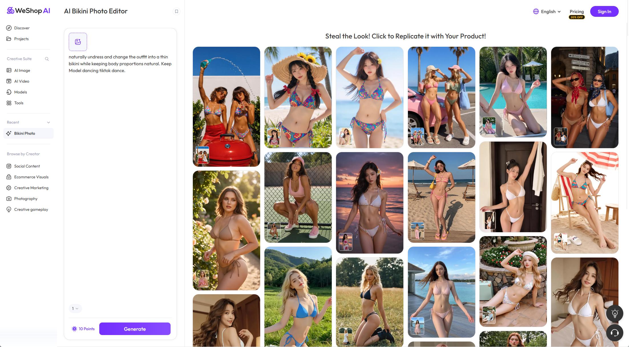 weshop ai bikini generator