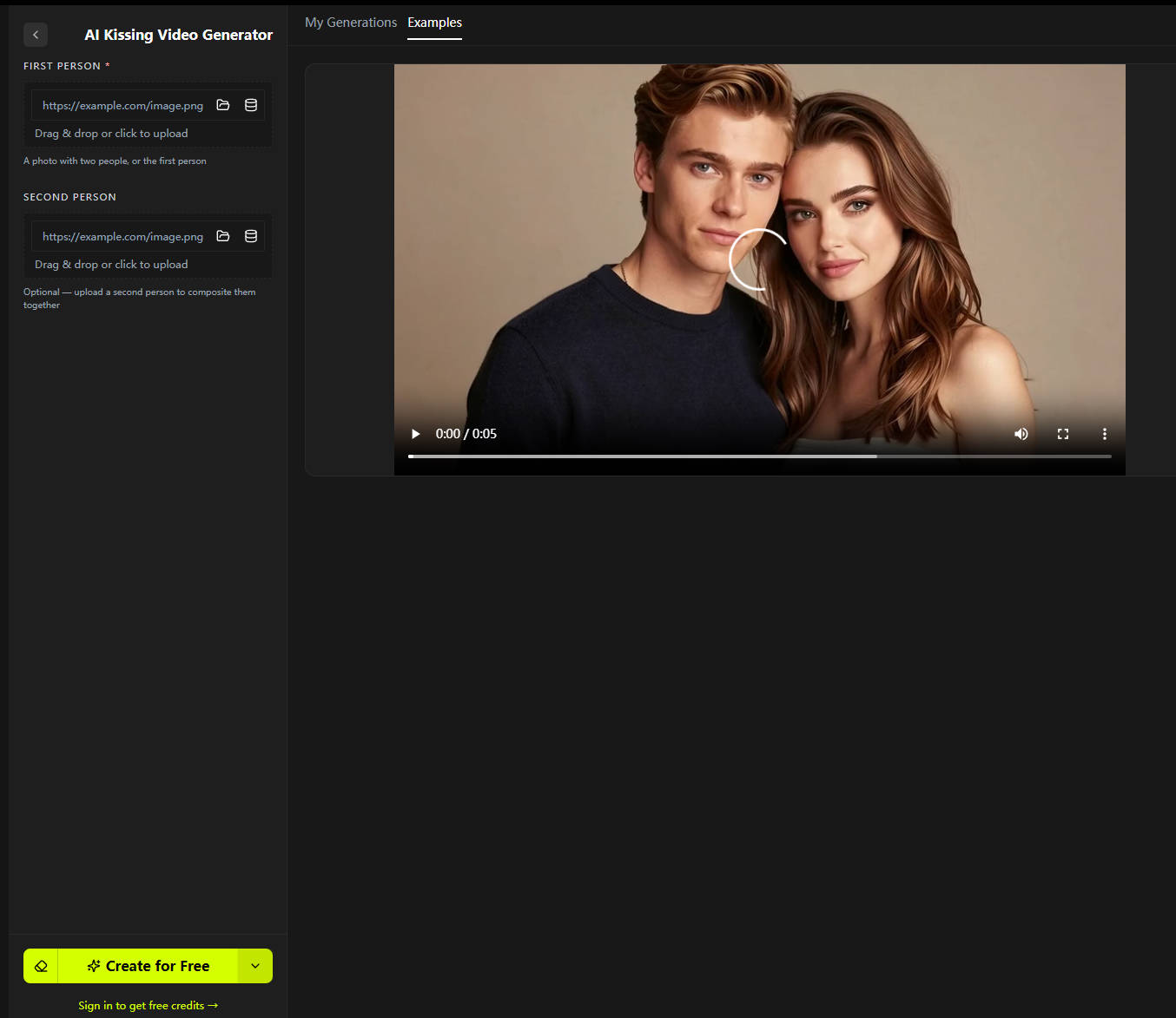 WaveSpeedAI AI Kissing Video Generator