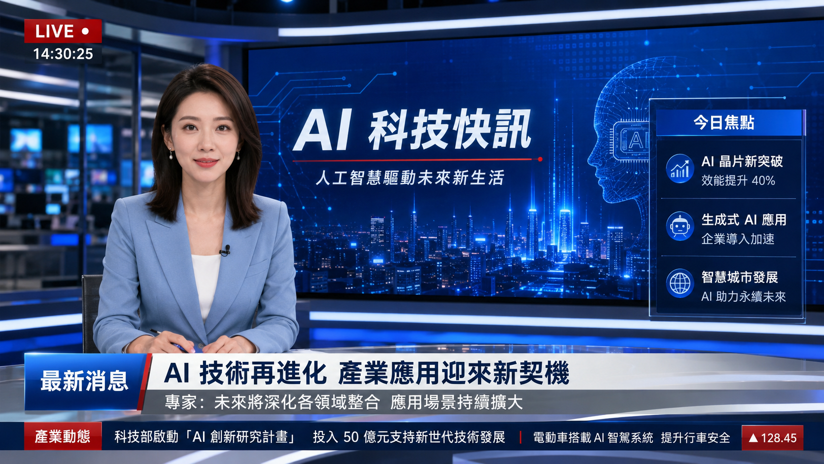 AI 電視直播畫面