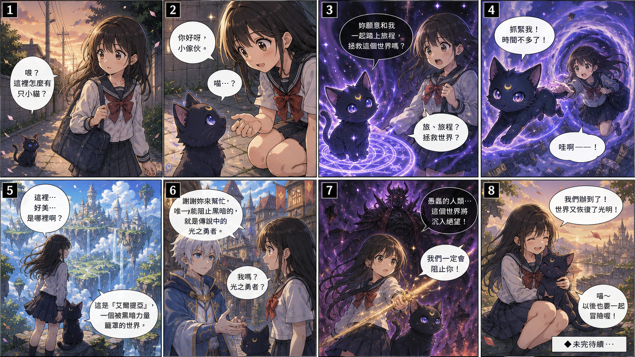 AI漫劇分鏡生成示例