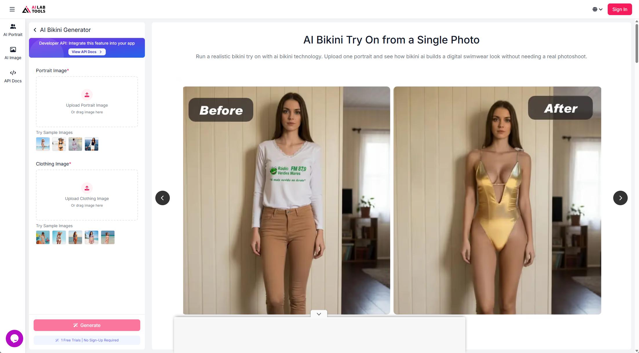 ailabtools bikini generator