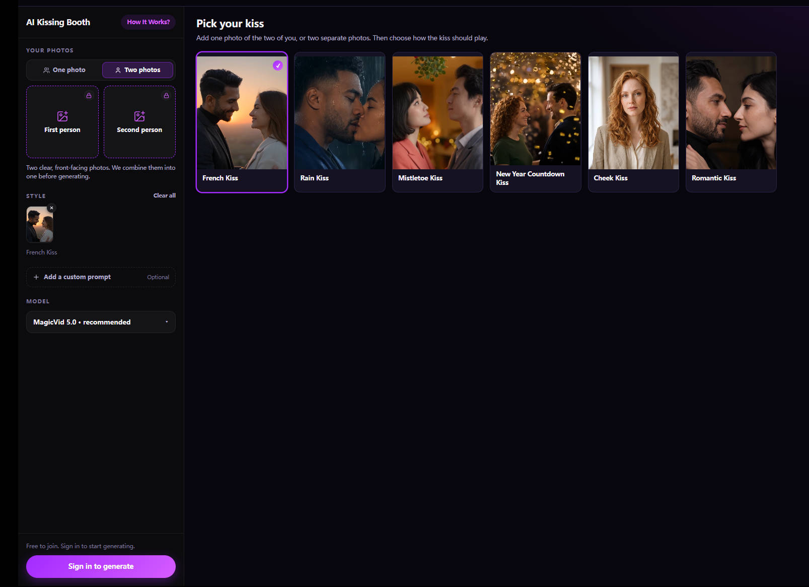 MagicShot AI Kissing Booth
