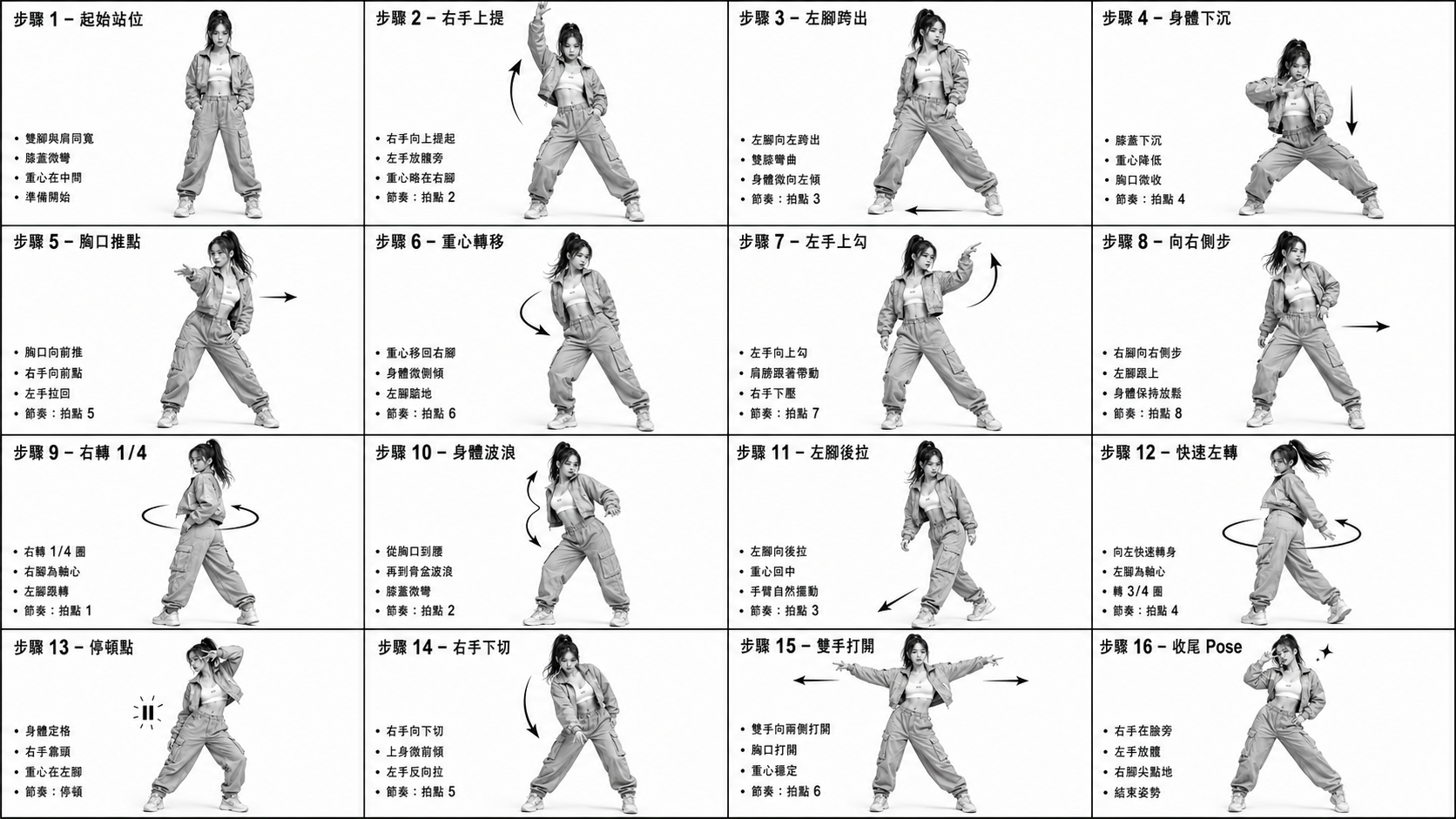 AI 連續動作參考圖